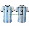 Maillot de Supporter Argentine Nicolas Tagliafico 3 Domicile Coupe du Monde 2022 Pour Homme